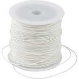 Polyester koord, wit, dikte 1 mm, 50 m/ 1 rol