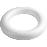 Ringen met platte achterkant, wit, afm 35 cm, dikte 46 mm, 1 stuk