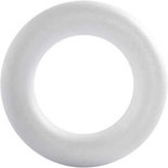 Ring, wit, afm 21,5 cm, dikte 45 mm, 1 stuk