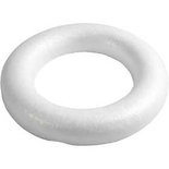 Ringen met platte achterkant, wit, afm 30 cm, dikte 40 mm, 1 stuk