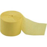 Crepepapier rollen, geel, L: 20 m, B: 5 cm, 20 rol/ 1 doos