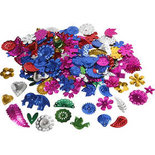 Pailletten - Home deco - Kunststof - sterke kleuren - 0,15-0,45cm - Creotime - 400 Stuks