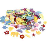 Pailetten - Home deco - Pailetten - Kunststof - parelmoer kleuren - 0,15-0,45cm - Creotime - 400 Stuks
