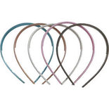 Haarbanden, b: 10 mm, parelmoer kleuren, 10div