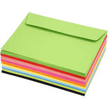 Gekleurde Enveloppen, afmeting envelop 11,5x16 cm, 80 gr, 10x10 stuk/ 1 doos