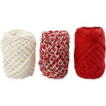 Papierkoord, rood/wit harmonie, 3x10 m/ 1 doos