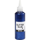 Glitterlijm, donkerblauw, 118 ml/ 1 fles