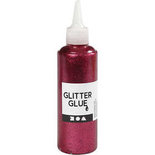 Glitterlijm, roze, 118 ml/ 1 fles