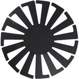 Sjabloon Mand weven, zwart, H: 8 cm, d: 14 cm, 10 stuk/ 1 doos