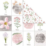 Design Papier - Bloemen - 30,5x30,5 cm - 180 grams - Vivi Gade - 5 vellen