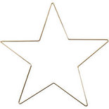 Ster, goud, d: 30 cm, dikte 3 mm, 1 stuk