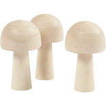 Paddestoel , H: 5,2 cm, d: 2,9 cm, 3 stuk/ 1 doos