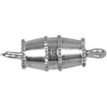 Draaisluiting, verzilverd, L: 16 mm, 10 stuk/ 1 doos
