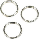 Splitring, verzilverd, d 5 mm, 300 stuk/ 1 doos