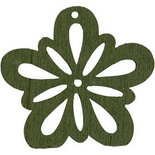 Bloem, donkergroen, d: 27 mm, 20 stuk/ 1 doos