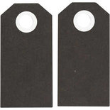 Cadeaulabels, zwart, afm 6x3 cm, 250 gr, 20stuks
