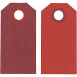 Cadeaulabels, wijnrood/rood, afm 6x3 cm, 250 gr, 20stuks