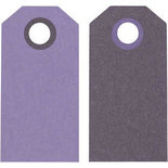 Cadeaulabels, paars/donkerpaars, afm 6x3 cm, 250 gr, 20 stuk/ 1 doos