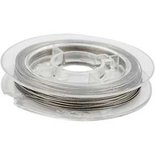 Sieradendraad, zilver, dikte 0,38 mm, 10 m/ 1 rol