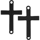 Kruis, zwart, afm 20x30 mm, gatgrootte 2 mm, 4 stuk/ 1 doos