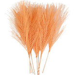 Kunstveren - Home deco - Veren - Polyester - Oranje - 15x8cm - Creotime - 10 Stuks