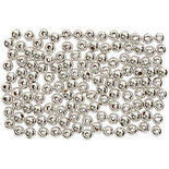 Kralen - Parels - Imitatie - Zilver - Sieraden maken - Zilverkleurige Kraaltjes - Diameter: 3mm - Gatgrootte: 0,7mm - Creotime - 150 stuks