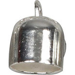 Eindkap, verzilverd, L: 11 mm, d: 8 mm, 6 stuk/ 1 doos