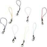 Mobiele telefoonhanger, l: 7 cm, diverse kleuren, 10stuks
