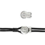 Sieradensluiting, l: 20 mm, b: 10 mm, verzilverd, 1stuk, gatgrootte 3 mm