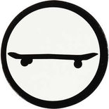 Label, wit/zwart, skateboard, d 25 mm, 20 stuk/ 1 doos