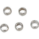 Knijpkralen, verzilverd, d 2 mm, 100 stuk/ 1 doos