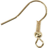 Franse Oorbelhaken - Oorhaken- DIY - Zelf Maken - Verguld - Lengte: 18mm - Creotime - 10 Stuks