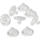 Oorbel achterkant, transparant, d 10 mm, 10 paar/ 1 doos