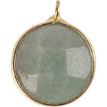 Sieradenhanger, groen, 15 mm, 2 mm, 1 stuk