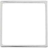 Hanger, verzilverd, 30x30 mm, 2 stuk
