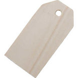 Houten label 30 x 60 mm 10 stuks