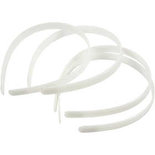Haarbanden, wit, B: 13 mm, 5 stuk/ 1 doos