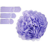 Pompon van papier, paars, d: 20+24+30 cm, 16 gr, 3 stuk/ 1 doos