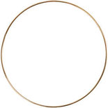 Metalen draadring, goud, d 20 cm, dikte 3 mm, 1 stuk