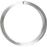 Alu draad, zilver, rond, dikte 1 mm, 16 m/ 1 rol