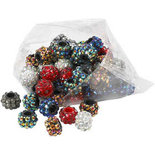 Strassteen link kralen, afm 9x13 mm, gatgrootte 5 mm, diverse kleuren, 60div