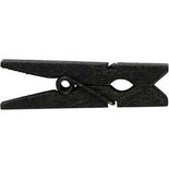 Mini wasknijper, zwart, afm 35x7 mm, 20 stuk/ 1 doos