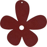 Bloem, wijnrood, afm 57x51 mm, 10 stuk/ 1 doos