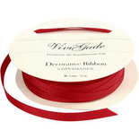 Decoratie lint, rood, B: 6 mm, 15 m/ 1 rol