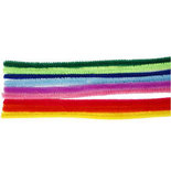 Chenilledraad - Pijpenraggers - Verschillende Kleuren - L: 30 cm, dikte 9 mm - Creotime - 25 stuks