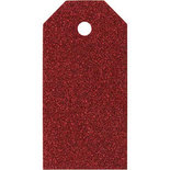 Cadeaulabels, rood, afm 5x10 cm, 300 gr, 15 stuk/ 1 doos