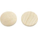Houten knopen, d 25 mm, dikte 5 mm, 15 stuk/ 1 doos