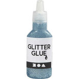 Glitterlijm, lichtblauw, 25 ml/ 1 fles