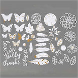 Labels - Goudkleurig - Met Motieven Voor Aquarel - 1,5-10 cm - 44 stuks