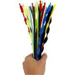 Chenilledraad, diverse kleuren, L: 30 cm, dikte 5-12 mm, 30 stuk/ 1 doos